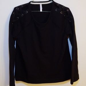 Laced Shoulder Sweatshirt